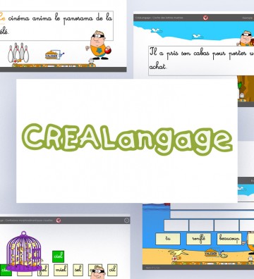 Logiciel Créalangage, logiciel de rééducation dyslexies ou rééducation du langage écrit. Logiciel orthophonie.